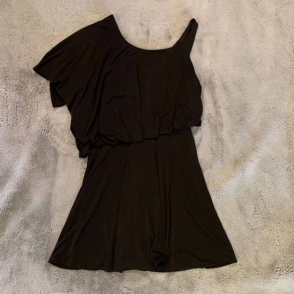 Jessica Simpson Little Black Dress 2‎ Mini Asymmetric Whimsigoth Fairy Party Y2K